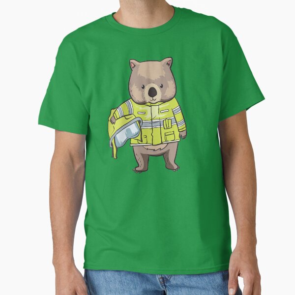 Wombat Wombats Firefighter Australia Hero Gift T-Shirt