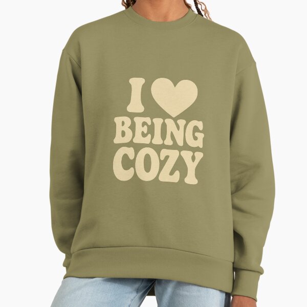 I Love Being Cozy – Retro Groovy Fall Aesthetic Sweatshirt