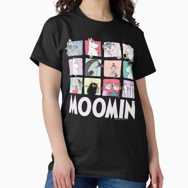 Moomin Group Character Blocks Dark T-Shirt