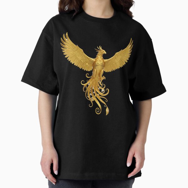 The Gilded Phoenix: Majestic Golden Firebird T-Shirt