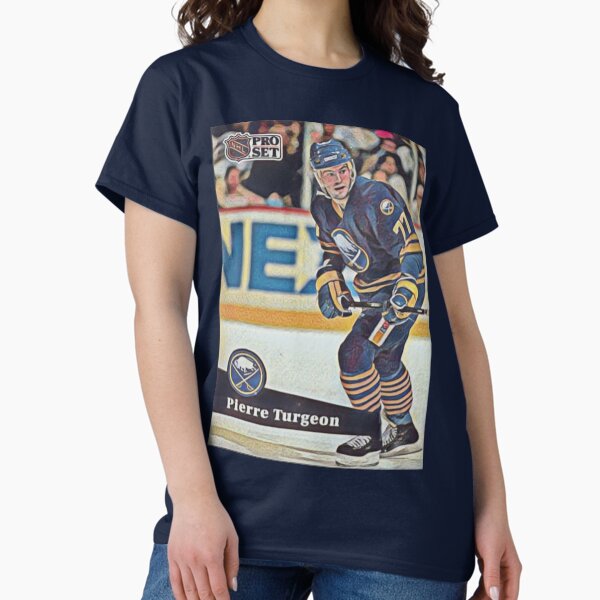 Pierre Turgeon Buffalo Sabres Pro Set Hockey Card Art T-Shirt