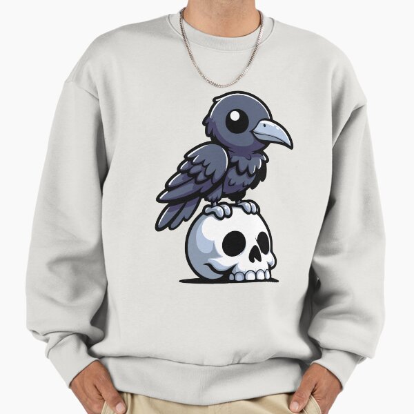 Cute Crow On A Skull Sweatshirt