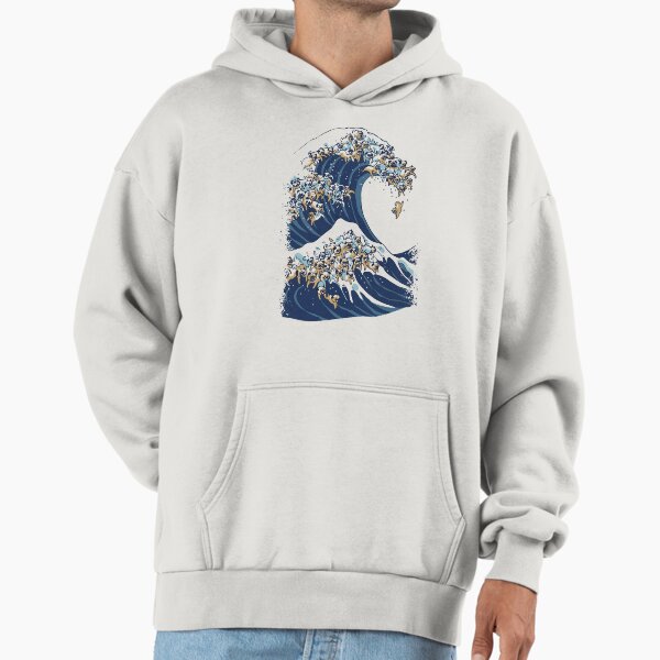 The Great Wave of Pug Hoodie