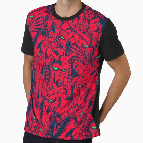 Gundam Camo Magenta Graphic T-Shirt