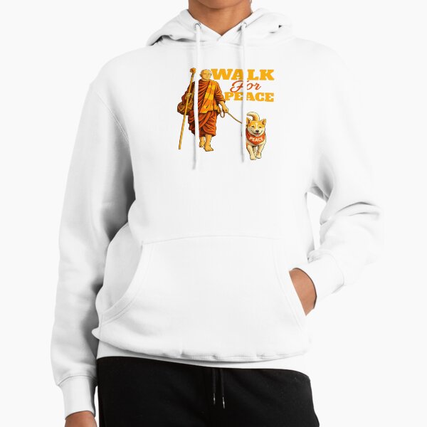 Peace Walking Monks and Aloka Dog Walk for Peace Men Women Hoodie