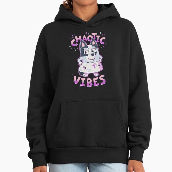 Chaotic Vibes Muffin Heeler // Bingo Bandit Chilli Stripe Hoodie