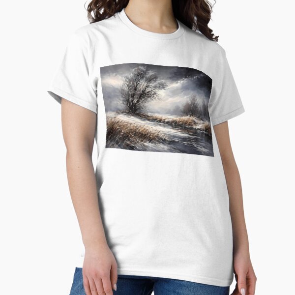 Winter Landscape with Stream T-Shirt