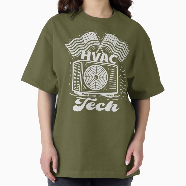 HVAC Technician Men American Flag USA Vintage design T-Shirt