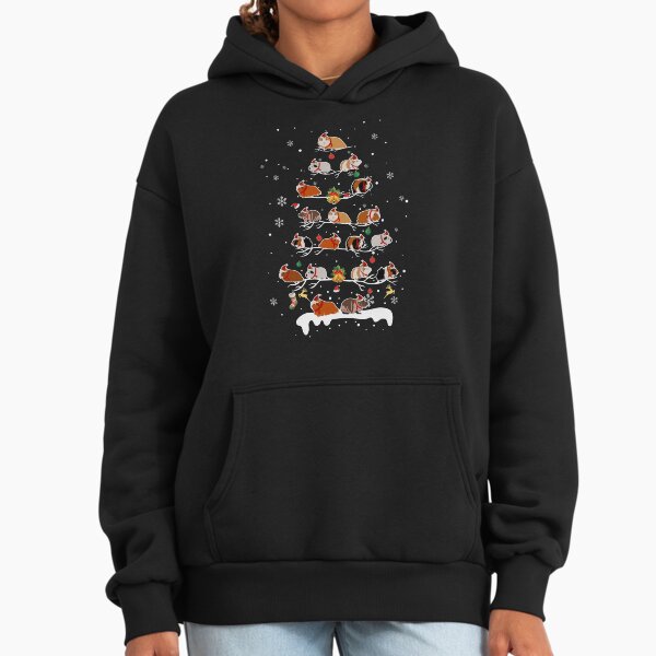 Cute Guinea Pigs Christmas Tree Shirt Santa Pet Owner Birthday Xmas Holiday T Shirt Hoodie