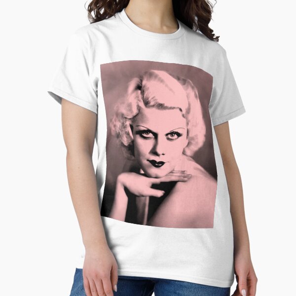 Jean Harlow in pink and black T-Shirt