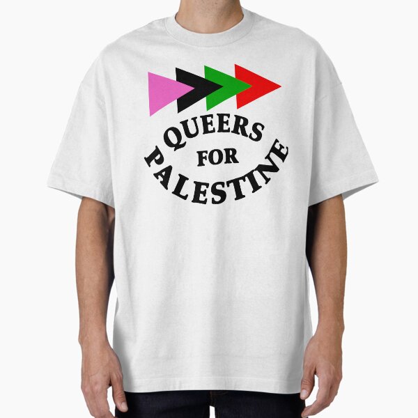 Queers For Palestine Sticker T-Shirt