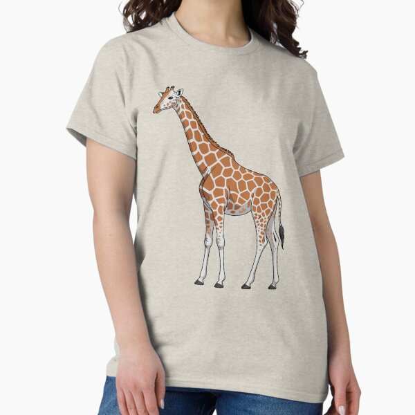 Elegant Giraffe Illustration – Safari Wildlife Animal Art T-Shirt