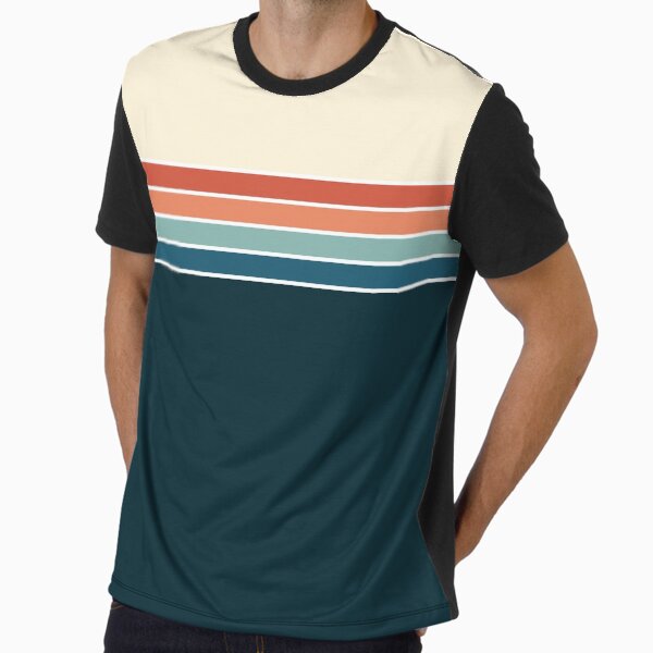 70s Vintage Retro Stripes Graphic T-Shirt
