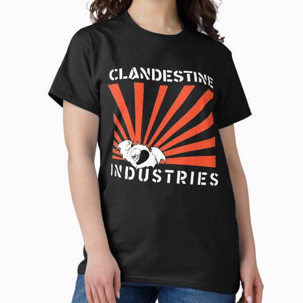 Clandestine Industries (White Text) T-Shirt