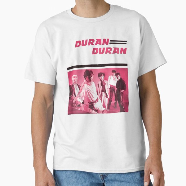 Duran Duran Pink Duran White Adult T-Shirt