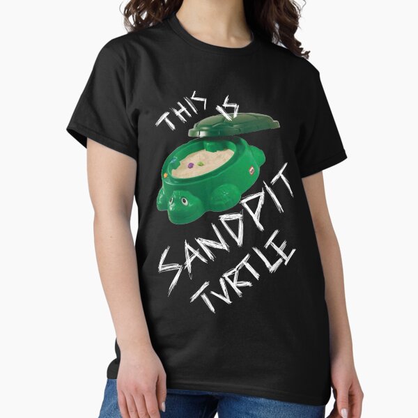 This Is Sandpit Turtle - bmth meme - white on black T-Shirt