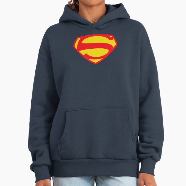 George Reeves Large Vintage Classic Superhero Shield Logo Hoodie