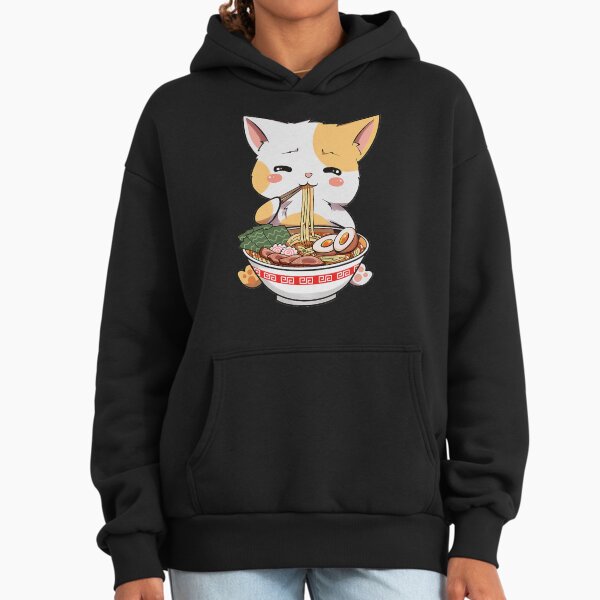 Kawaii Neko Ramen Cute Ramen Cat Japanese Noodle Funny Anime Hoodie