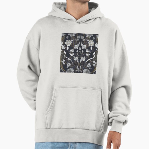 Exquisite William Morris Daisy Tile, Tulip and Strawberry Thief fusion - Art Nouveau Victorian Pattern. Caroline Laursen original Hoodie