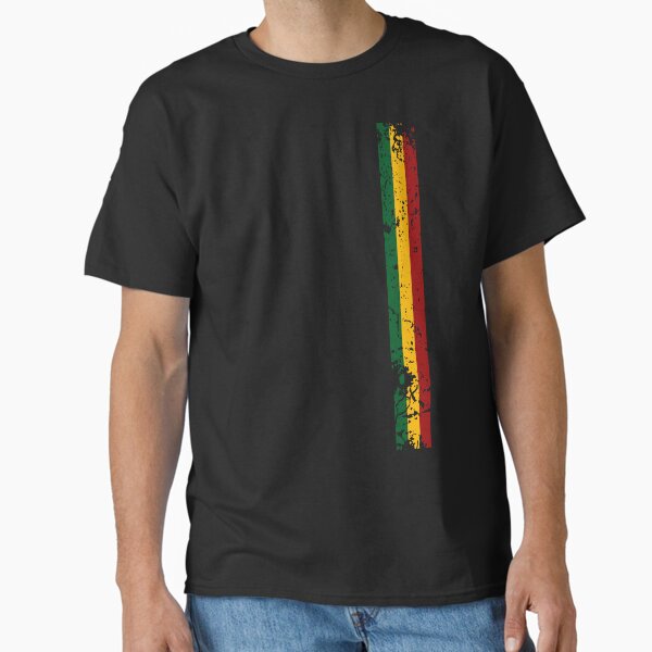 Reggae Rasta Rastafari Jamaica Color Stripe T-Shirt