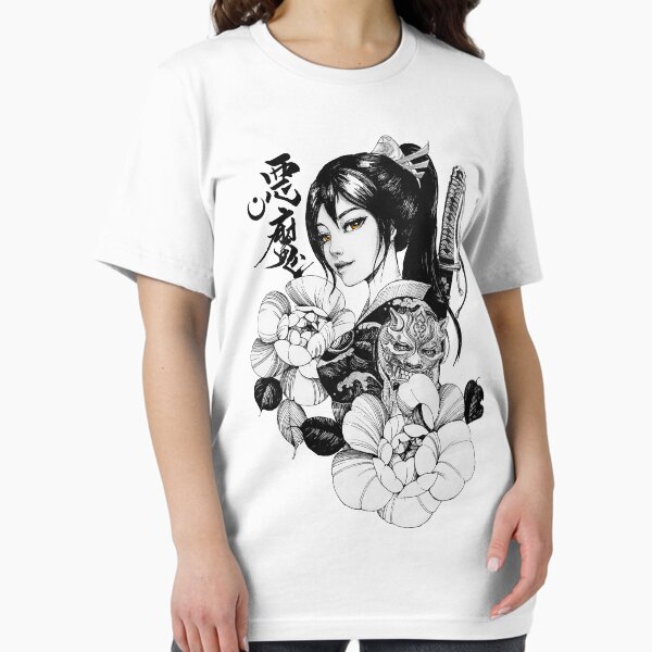 Geisha Japanese Samurai Flowers Ornament T-Shirt