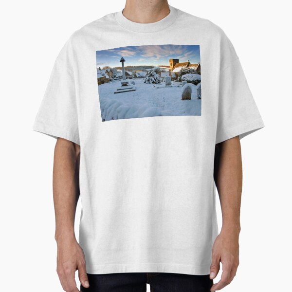 Snowshill Village Winter Scene Cotswolds Gloucestershire T-Shirt