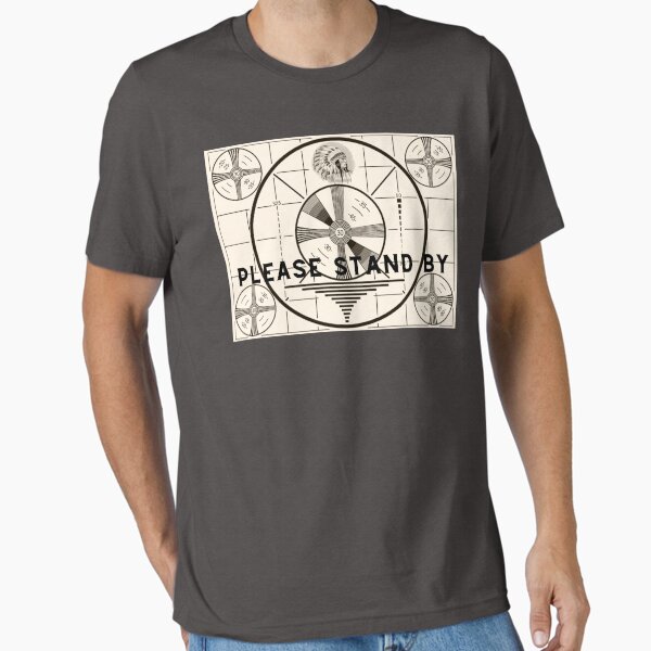 Vintage Old TV Indian Head Test Pattern Please Stand By T-Shirt