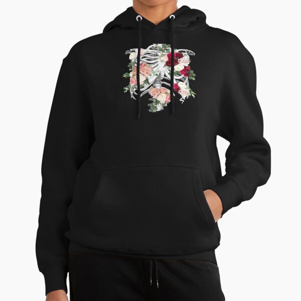 Anatomy, ribcage, rib cage,roses bloom spring Hoodie