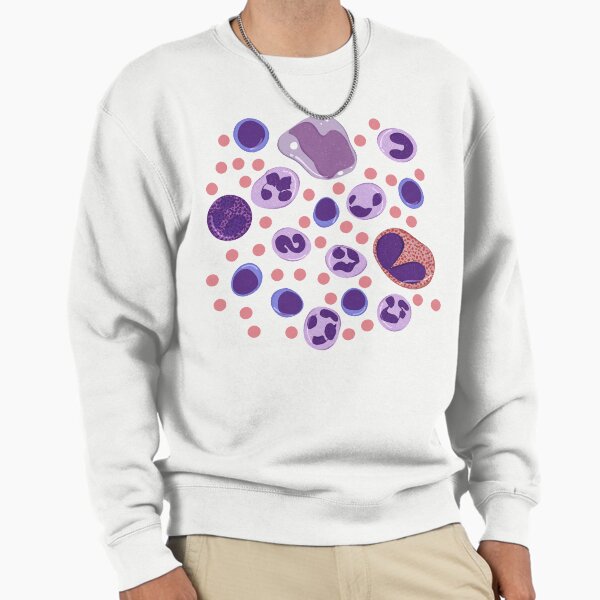 Large White Blood Cell Pattern Sweatshirt