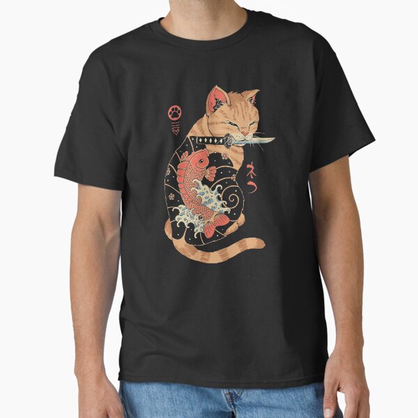 Carp Tattooed Cat T-Shirt