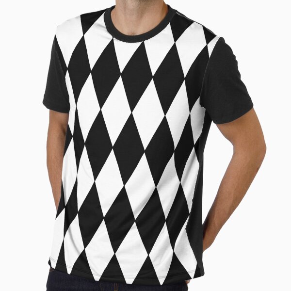Black White Harlequin Graphic T-Shirt