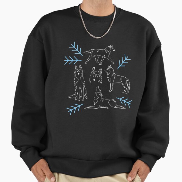 Siberian Husky Pattern (Blue-Grey Background) Sweatshirt