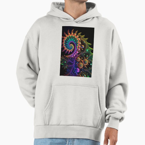 Fractal 0049, Elegant Mandelbrot fractal design, featuring stunning colors and mesmerizing patterns Hoodie