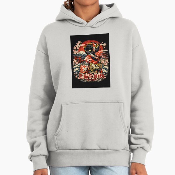 Japanese Black Cat Kabuki Legend Hoodie