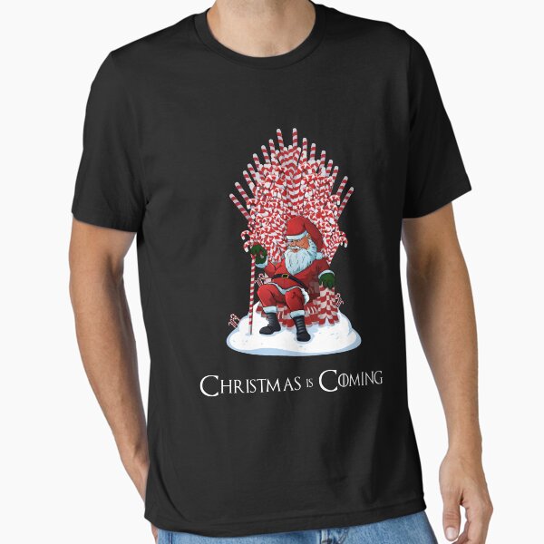 Christmas Is Coming Santa Candy Cane Throne T-Shirt T-Shirt
