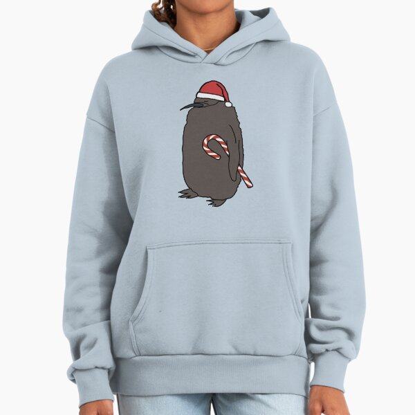 Christmas Pesto Penguin Candy Cane Santa Hat Hoodie