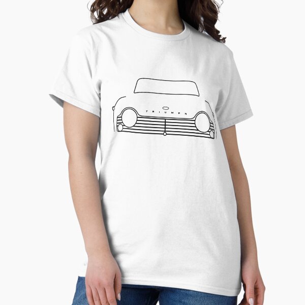 Triumph TR4A classic car black outline graphic T-Shirt