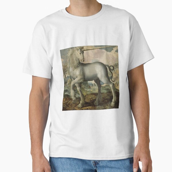 Renaissance Unicorn Oil Painting T-Shirt