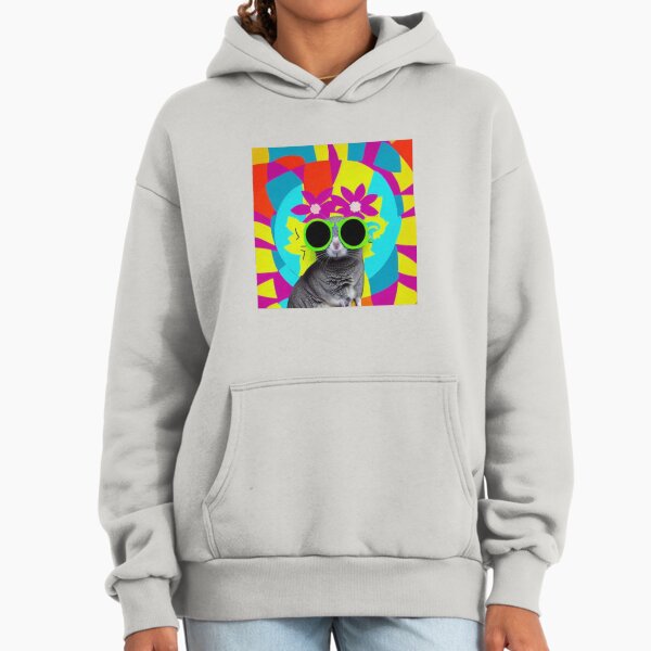 Stylish Chinchilla with Flower Sunglasses Hoodie