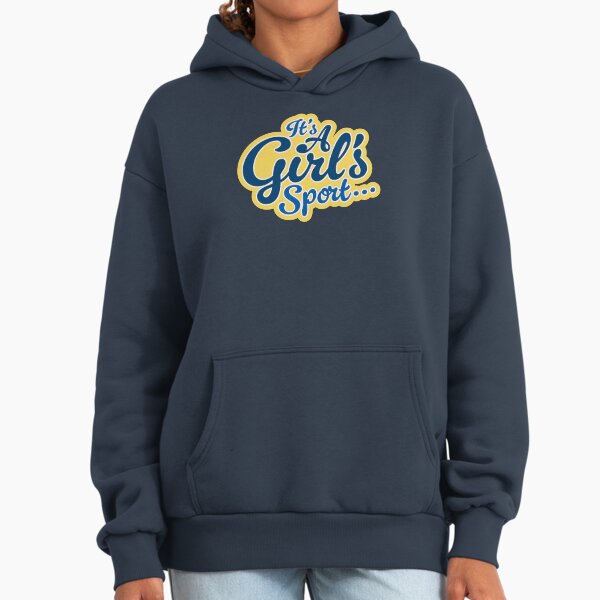 It's A Girl's Sport - Navy And Yellow Hoodie