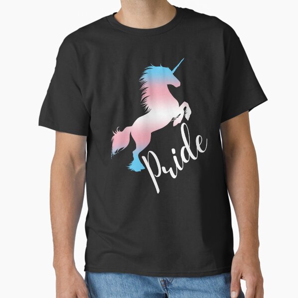LGBTQ Pride, Unicorn in Transgender Flag Colors T-Shirt