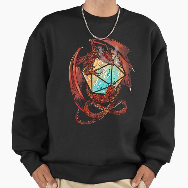 Funny Red Dragon Dice Sweatshirt