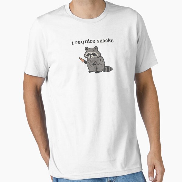I Require Snacks Funny Raccoon T-Shirt