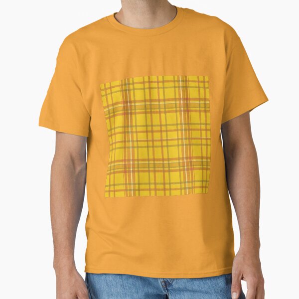 Yellow Tartan Pattern T-Shirt