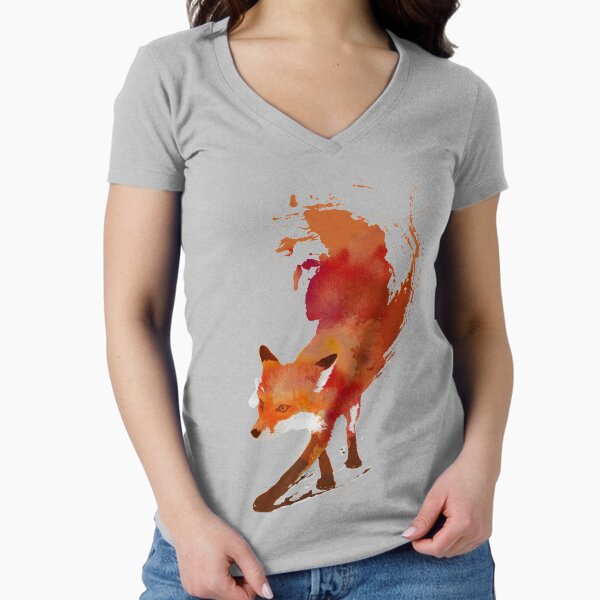 Vulpes Vulpes Fitted V-Neck T-Shirt
