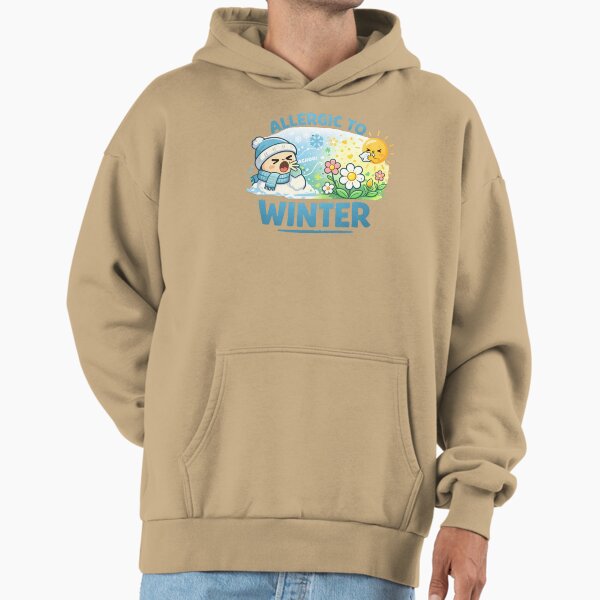Allergic To Winter Funny Hello Spring Humor Hoodie