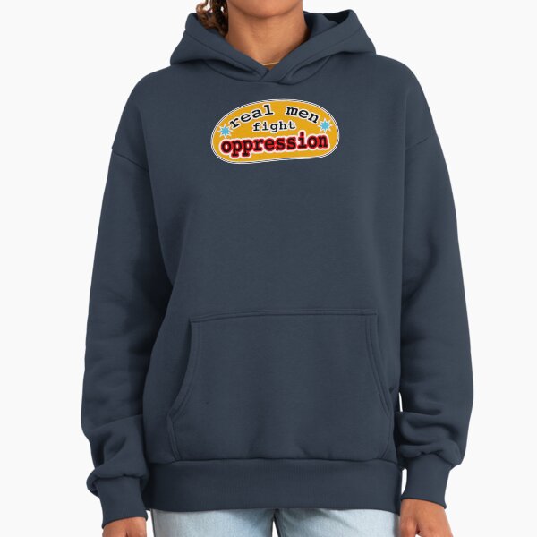Real men fight oppression, orange background Hoodie