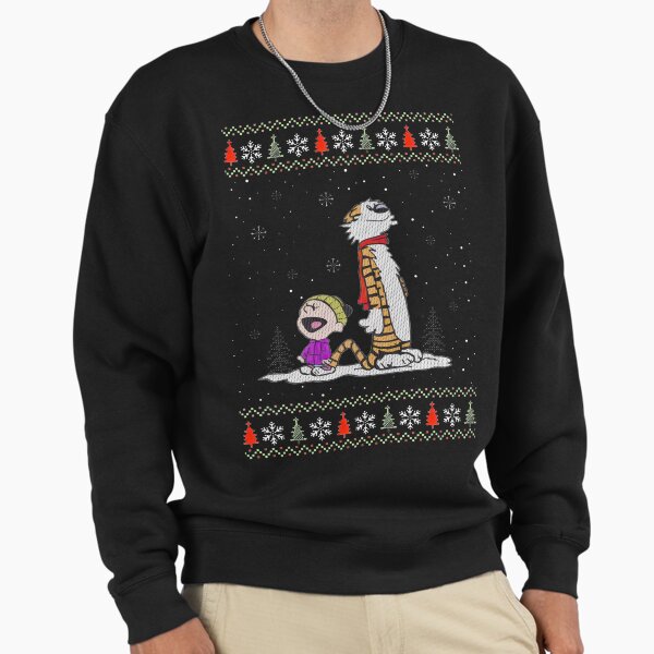 Festive Calvin & Hobbes Ugly Sweater Design | Limited Edition Sweatshirt