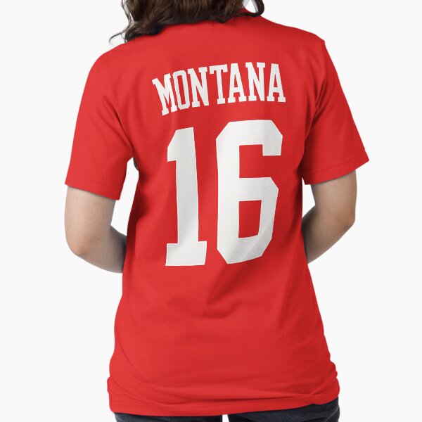 Joe Montana #16 Jersey Typography Art – Classic Football Legend T-Shirt