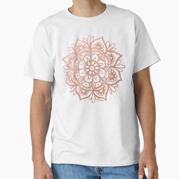 Rose Gold Mandala Flower T-Shirt